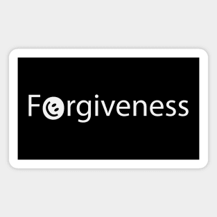 Forgiveness artistic text design Magnet